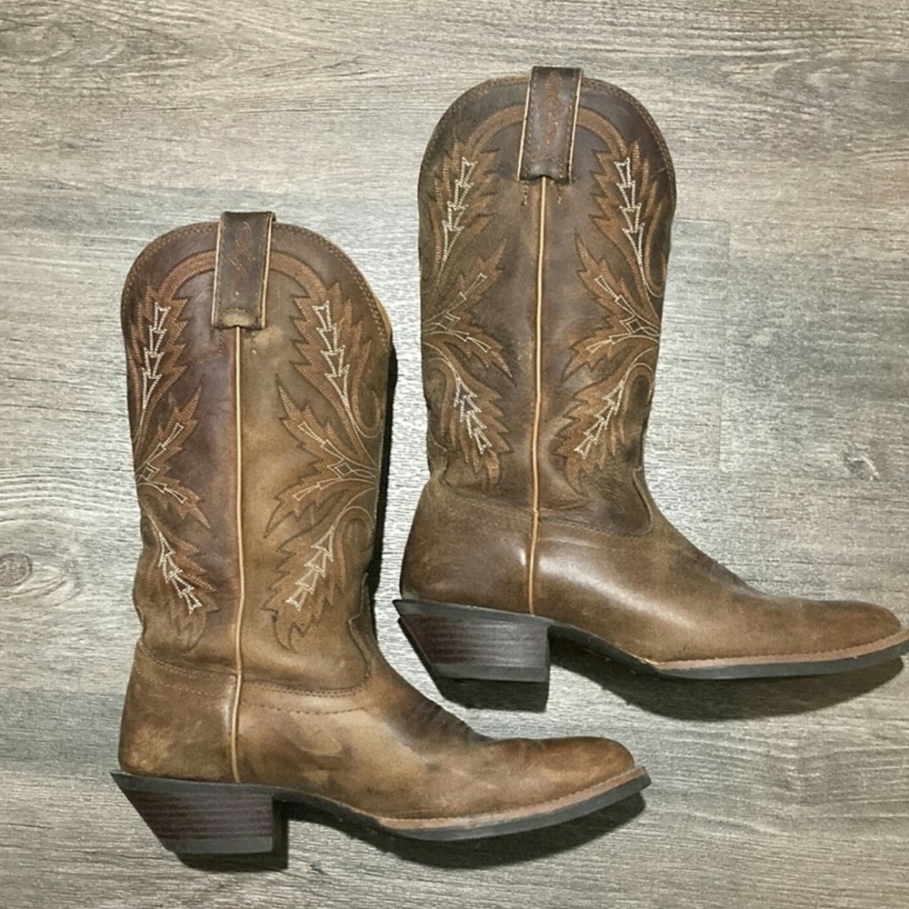 Justin Leather Cowboy Western Boots